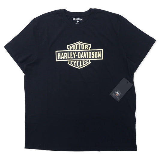 HARLEY DAVIDSON ロゴプリント Tシャツ XL ブラック コットン TEE-KNIT 96101-21VM 未使用品
