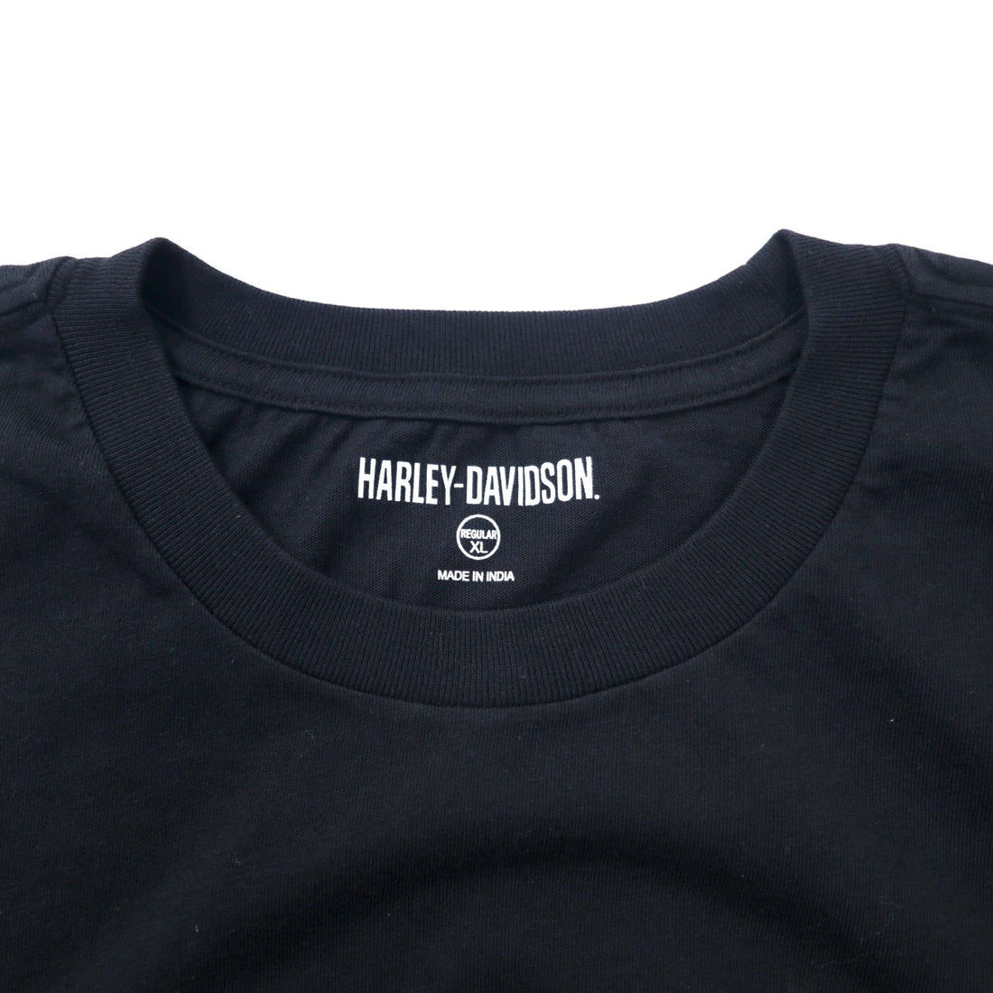HARLEY DAVIDSON Logo Print T-shirt XL Black Cotton TEE-KNIT 96101-21VM Unused item