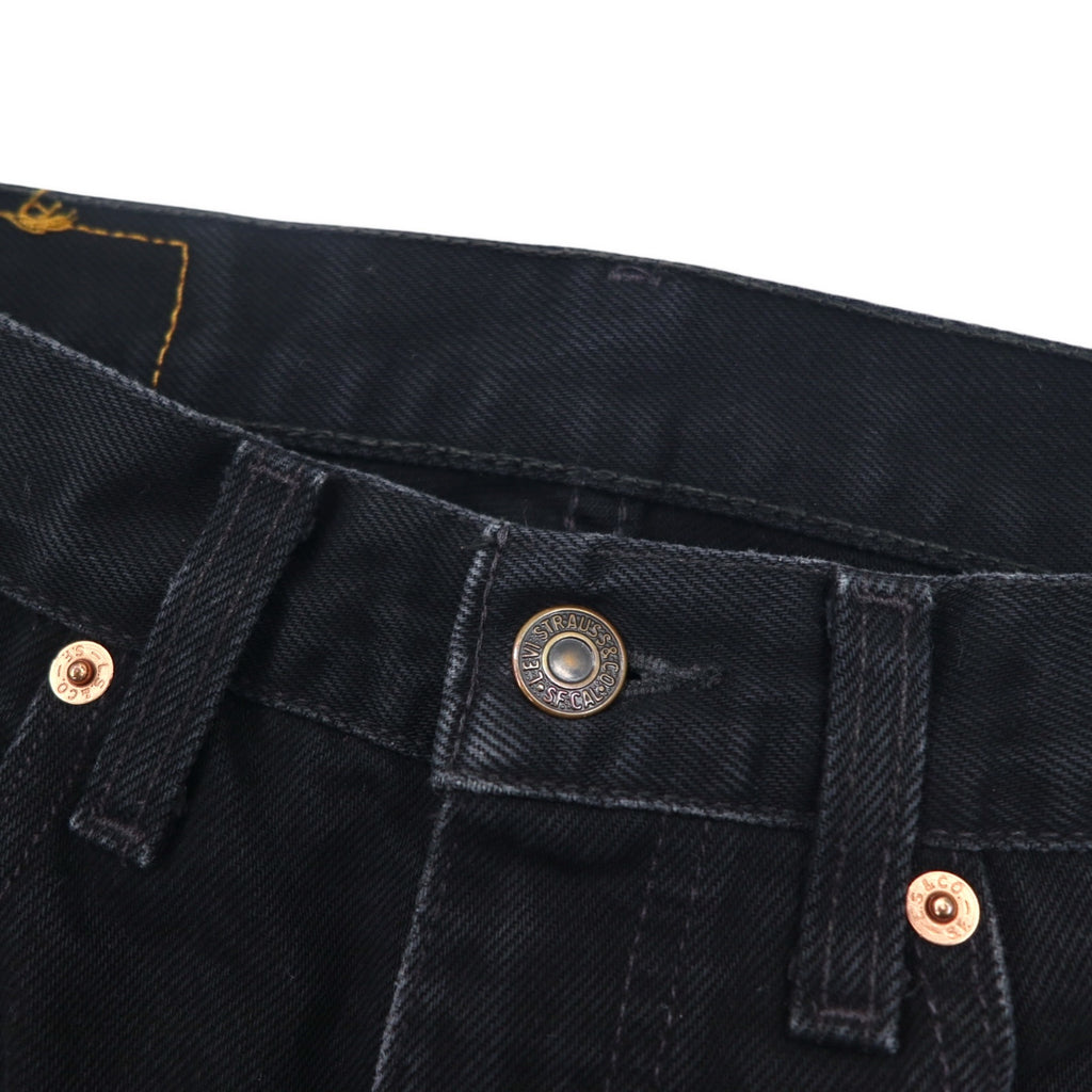 Levi's Euro Levi's 615 Black Denim Pants Medium Zipper Fly 615-0285