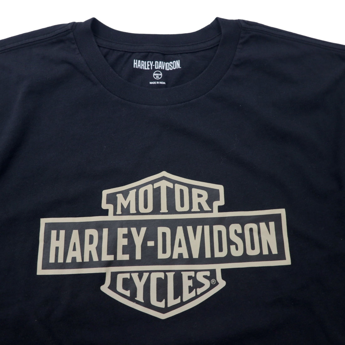 HARLEY DAVIDSON Logo Print T-shirt XL Black Cotton TEE-KNIT 96101-21VM Unused item