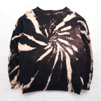 Calvin Klein 90年代 USA製 CKロゴ スウェット L ブラック コットン タイダイ ブリーチ