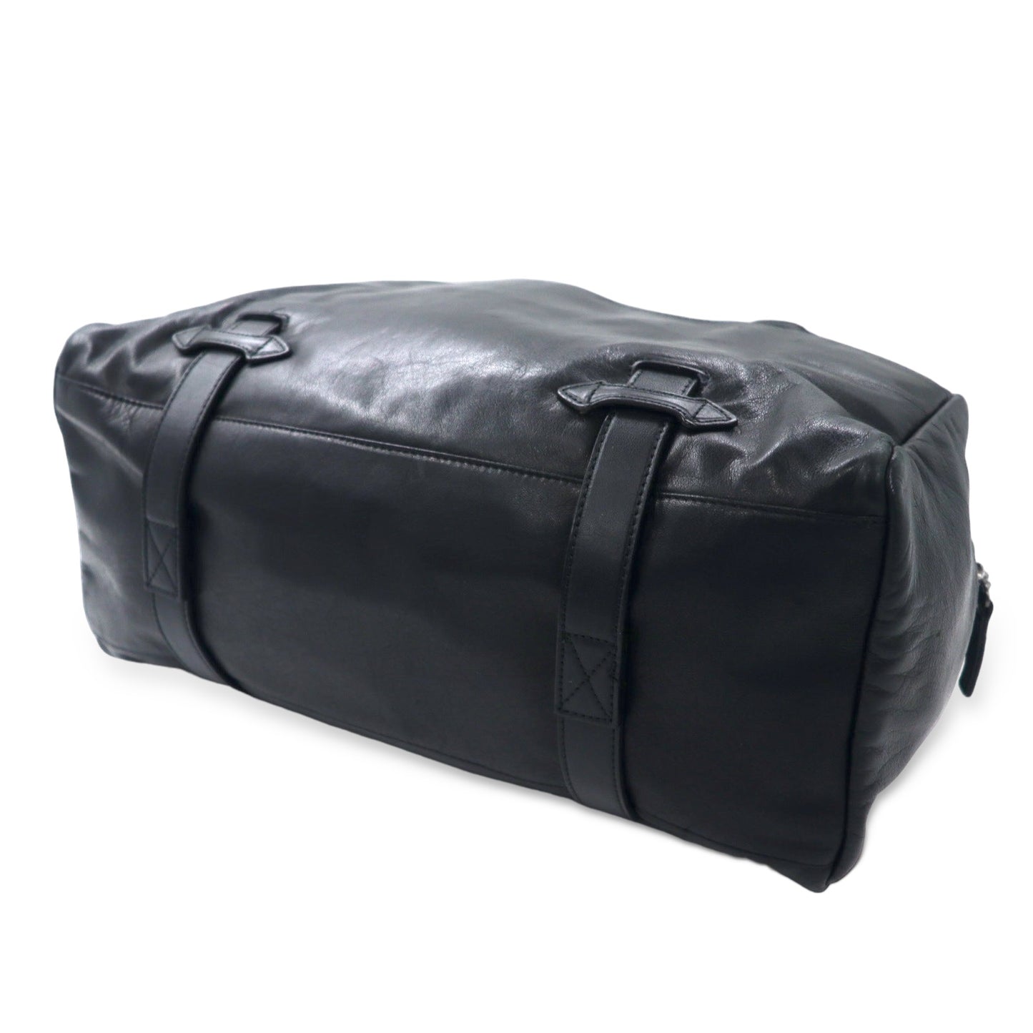 PORTER Butterfly All Leather Boston Bag Duffel Bag Black