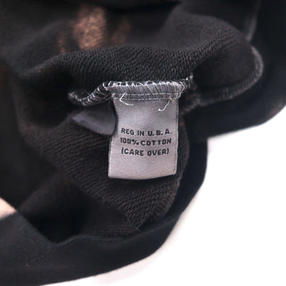 Calvin Klein 90年代 USA製 CKロゴ スウェット L ブラック コットン タイダイ ブリーチ