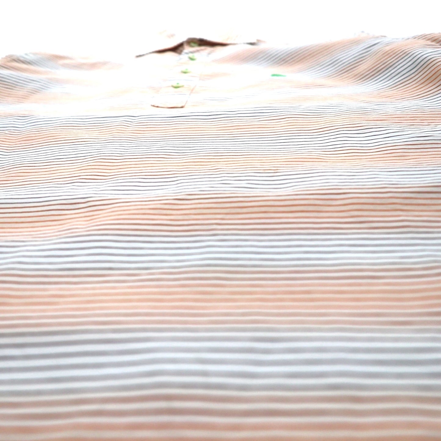 BURBERRY BLACK LABEL 半袖 プルオーバーシャツ M オレンジ ボーダー コットン