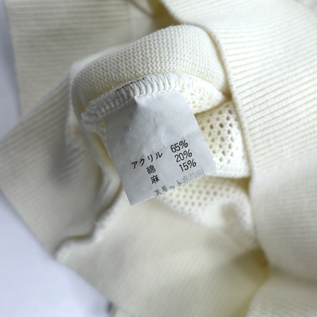 Vintage 90s Japan Made Street Sweater LESHURON SPORTS UOMO 刺繍 ニット セーター XL ホワイト