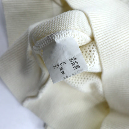 Vintage 90s Japan Made Street Sweater LESHURON SPORTS UOMO 刺繍 ニット セーター XL ホワイト