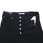 LEVI'S PREMIUM トルコ製 ハイウエスト アンクル デニムパンツ 30 ブラック コットン ビッグE RIBCAGE STRAIGHT ANKLE BLACK HEART 72693-0012