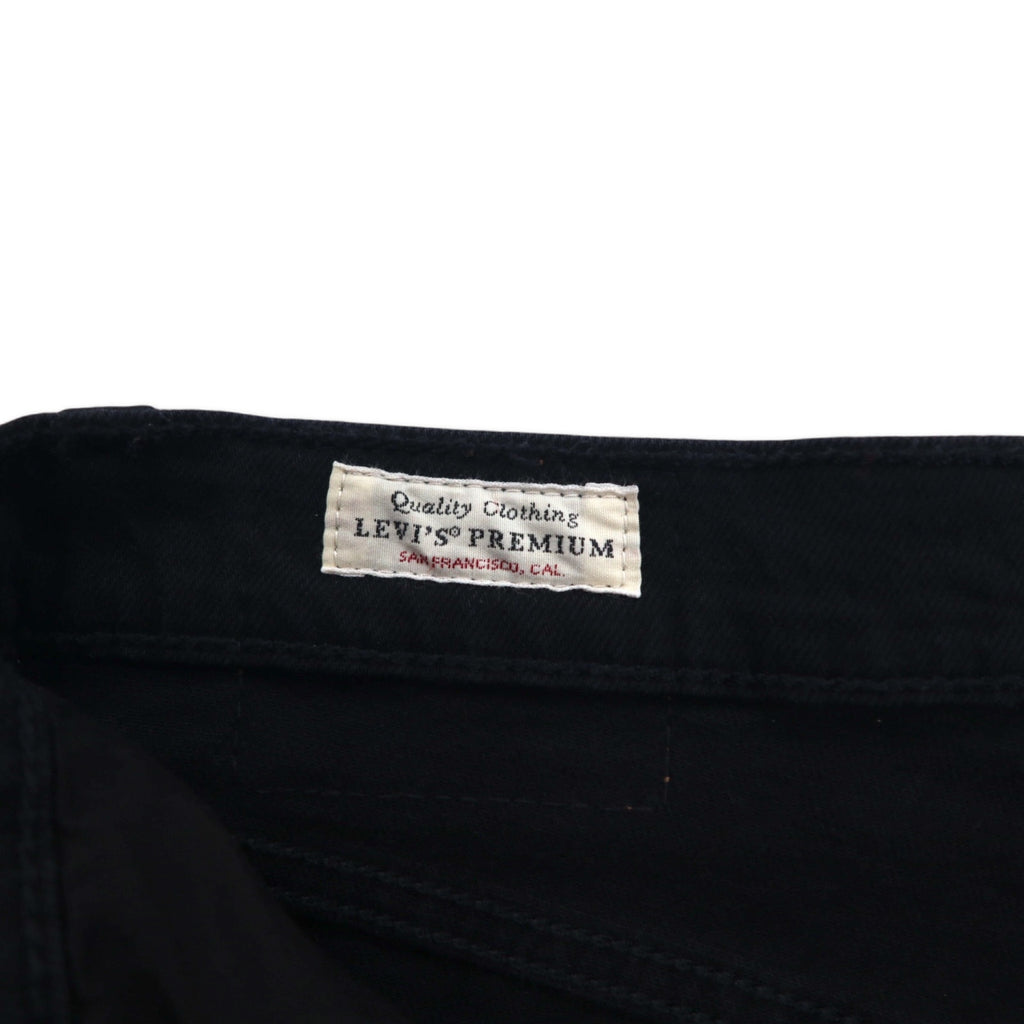 LEVI'S PREMIUM トルコ製 ハイウエスト アンクル デニムパンツ 30 ブラック コットン ビッグE RIBCAGE STRAIGHT ANKLE BLACK HEART 72693-0012