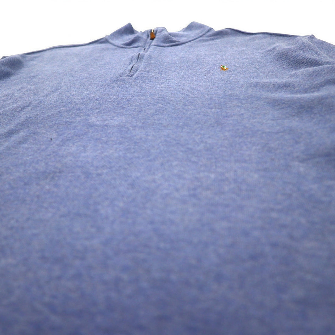 POLO RALPH LAUREN Half-Zip Sweatshirt 2XL Blue ESTATE RIB Small Pony Embroidery