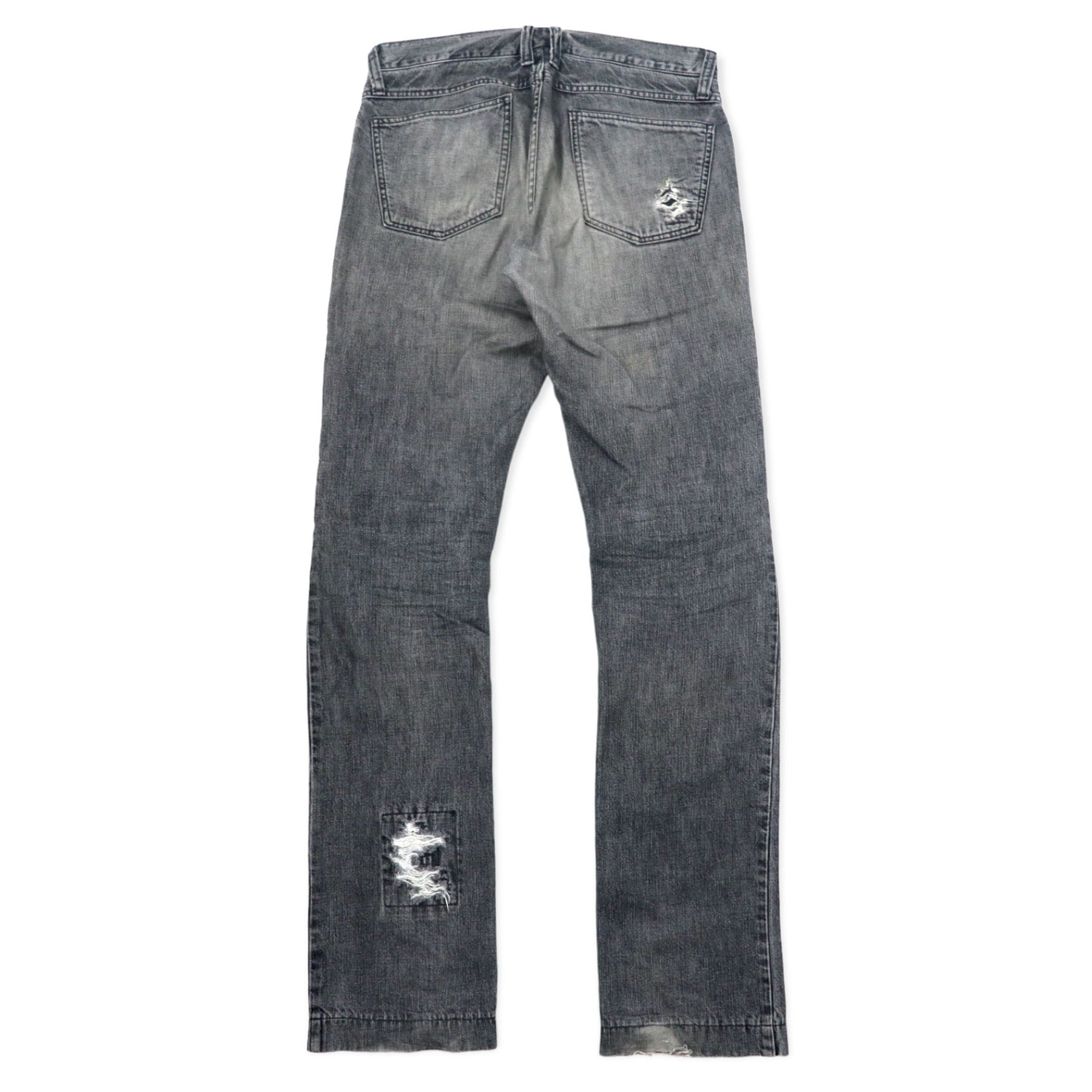 TMT BIGHOLIDAY Damaged Jeans Crushed Denim Pants M Gray Cotton Japan Made –  日本然リトテ