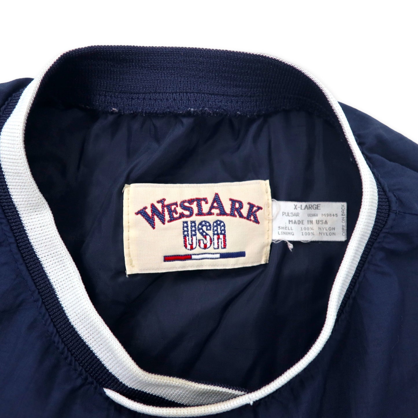 WESTARK USA製 90年代 ピステ プルオーバー ナイロンジャケット XL ネイビー KNOEPFLER CHEVROLET 刺繍 ビッグサイズ