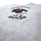 Hanes USA 90's ACTIVEWEAR Football Print Sweatshirt XL Gray Cotton IRON WOOD EAGLES