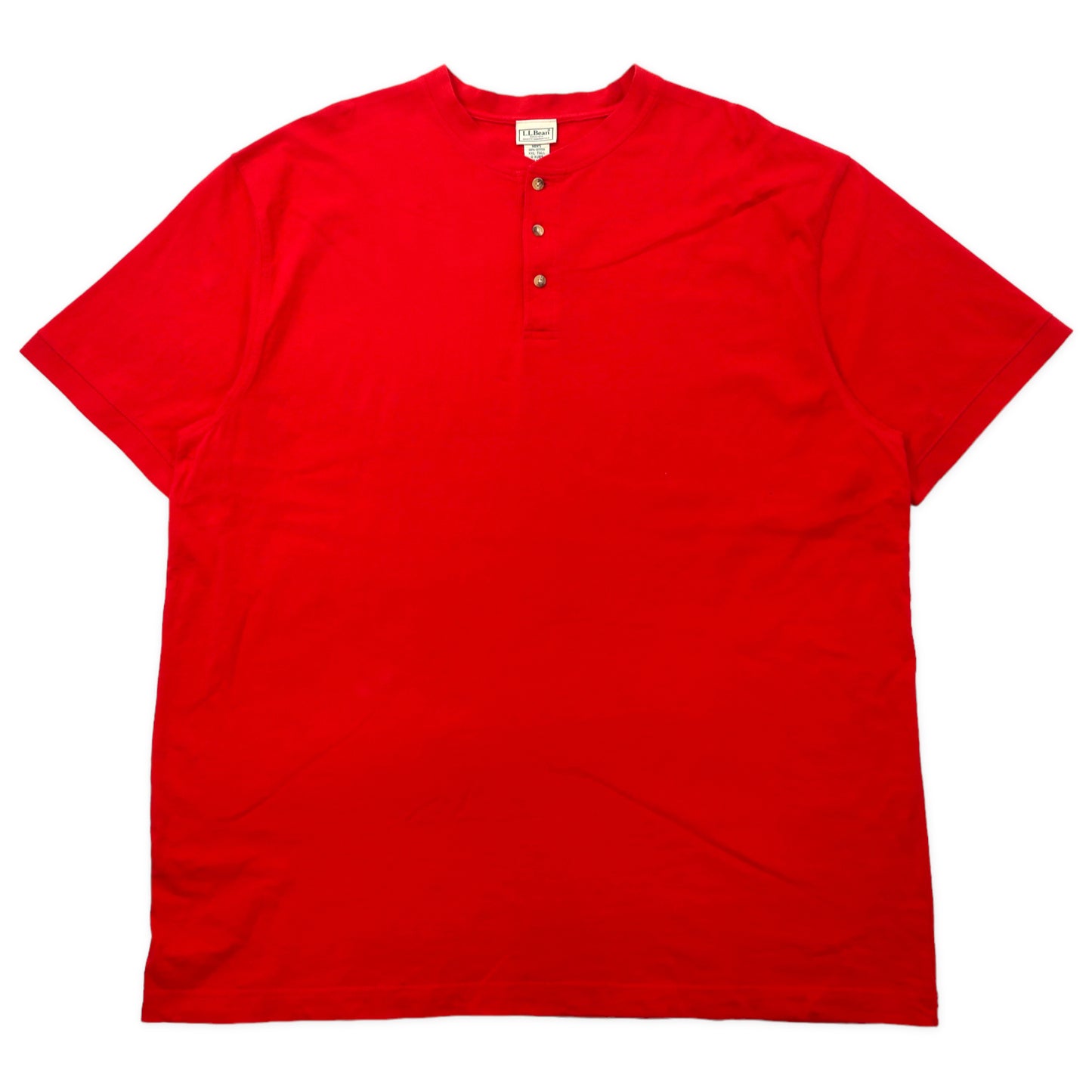 L.L.Bean ヘンリーネックTシャツ XXL レッド コットン ビッグサイズ