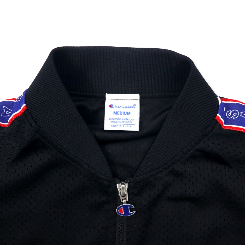 Champion Action Style Mesh Full Zip Jacket Track Jacket M Black Polyester Tape Logo ACTION STYLE MESH FULL ZIP JACKET C3-P603
