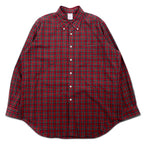 Brooks Brothers USA Tartan Check Button Down Shirt, XL, Red, Cotton