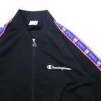 Champion Action Style Mesh Full Zip Jacket Track Jacket M Black Polyester Tape Logo ACTION STYLE MESH FULL ZIP JACKET C3-P603
