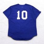 majestic 90年代 USA製 メッシュ ベースボールシャツ L ブルー MLB Champions PUB ナンバリング