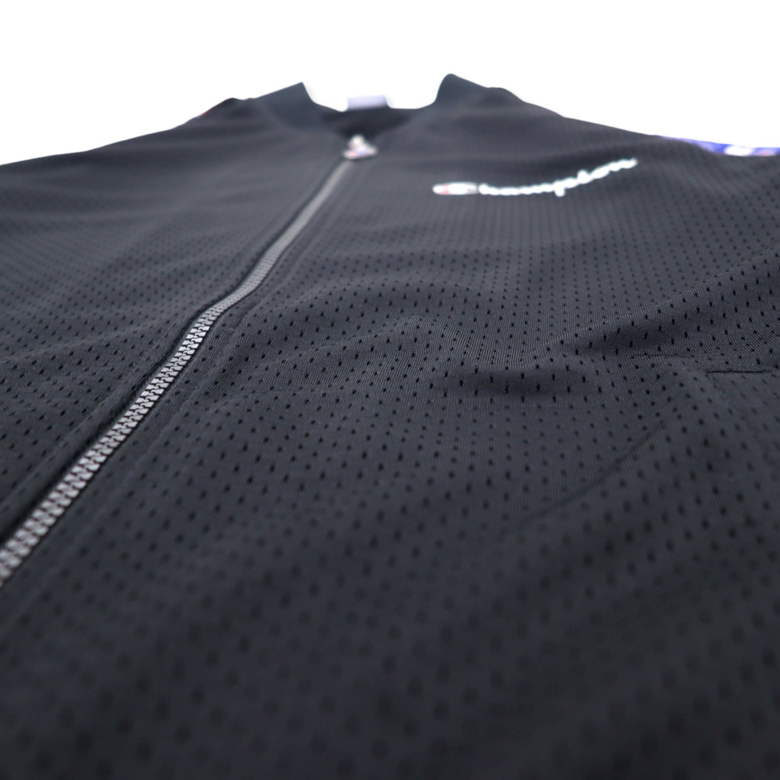 Champion Action Style Mesh Full Zip Jacket Track Jacket M Black Polyester Tape Logo ACTION STYLE MESH FULL ZIP JACKET C3-P603