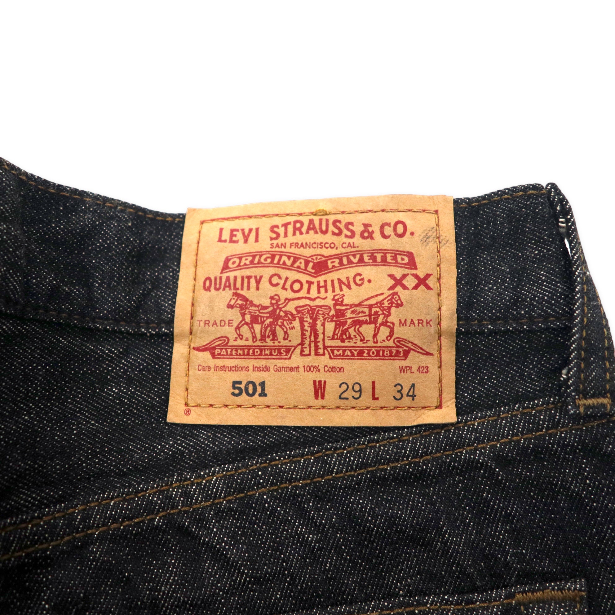 Levi's 00's 501 Black Denim PANTS 29 Back 359 Dyeing 501-0600 – 日本然リトテ