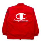 Champion products 90年代 コーチジャケット M レッド ナイロン バックロゴプリント