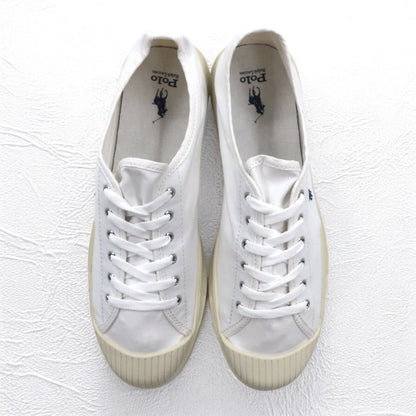 POLO RALPH LAUREN エッセンス Essence 100 キャンバス スニーカー 27cm ホワイト キャップトゥ  スモールポニー刺繍 未使用品