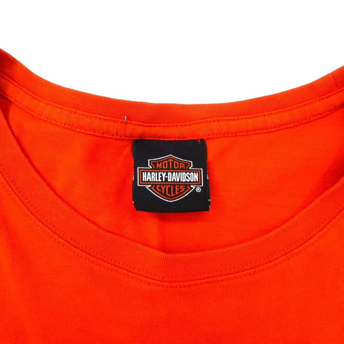 HARLEY DAVIDSON Logo Print T-Shirt Pocket Tee 2XL Orange Cotton FORT WAYNE, INDIANA Big Size