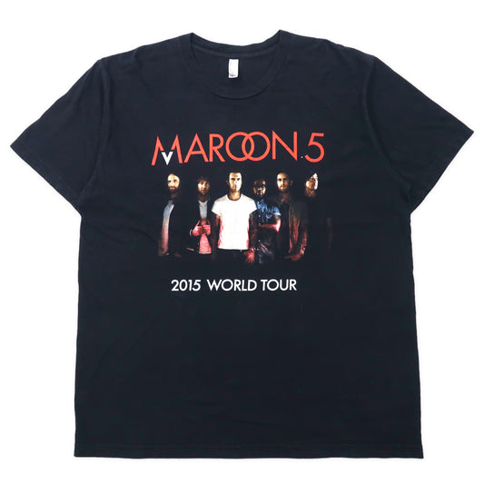 日本然リトテ-古着オンライン-USA製 MAROON5 マルーン5 バンドTシャツ XL ブラック コットン American Apparel ビッグサイズ-USA MADE MAROON5 Maroon 5 Band T-Shirt XL Black Cotton American Apparel Big Size