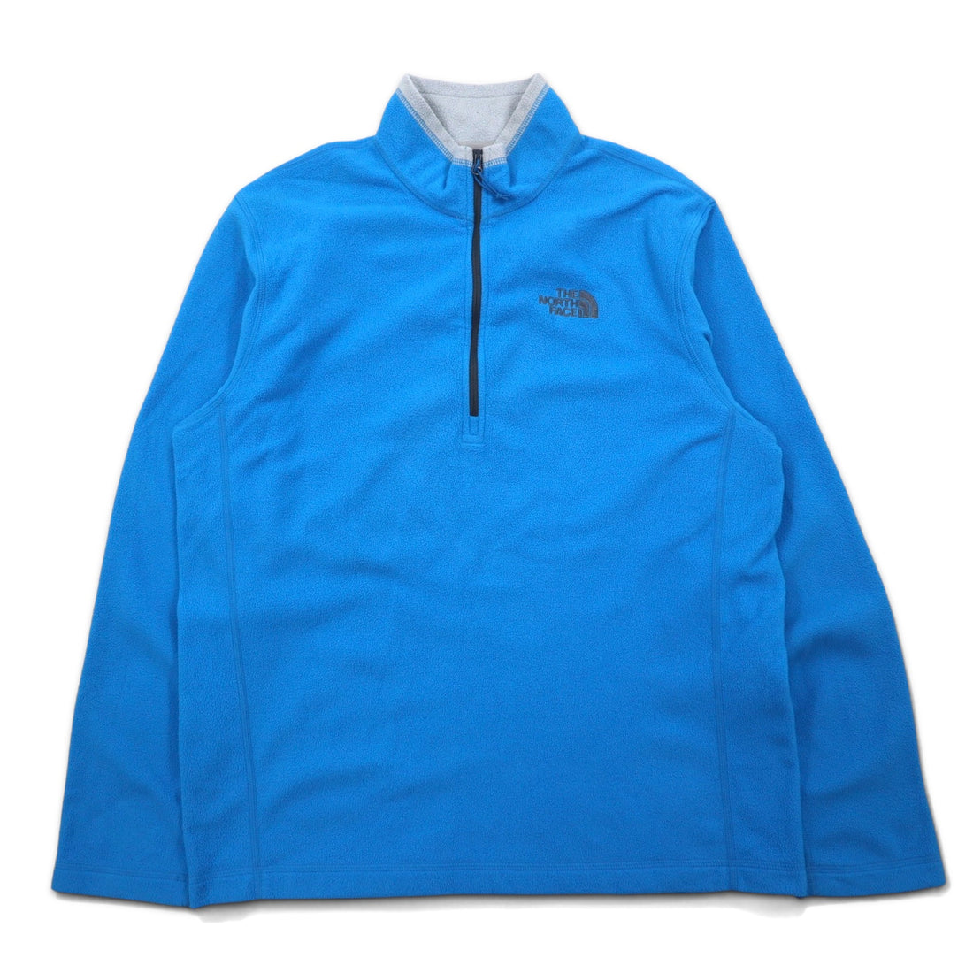 THE NORTH FACE Half Zip Fleece Jacket M Blue Polyester Embroidered Logo International Standard
