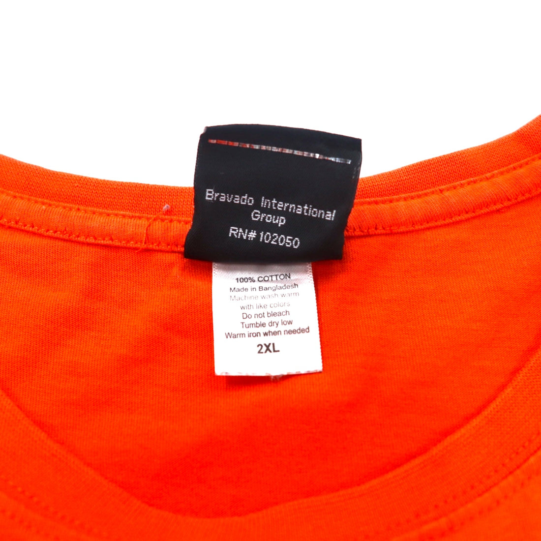 HARLEY DAVIDSON Logo Print T-Shirt Pocket Tee 2XL Orange Cotton FORT WAYNE, INDIANA Big Size