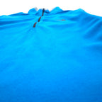 THE NORTH FACE Half Zip Fleece Jacket M Blue Polyester Embroidered Logo International Standard