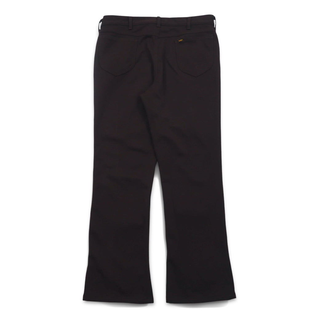 Lee 70s USA Made Flare Slacks Pants Bootcut L Brown 42 TALON Zip Polyester