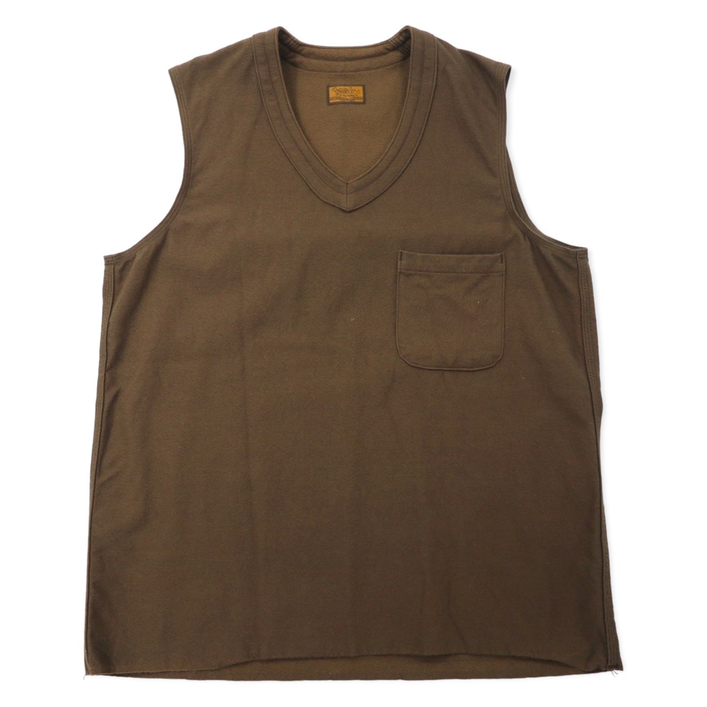 BROWN by 2-tacs プルオーバーベスト M ブラウン コットン Almighty Vest B12-V001 日本製