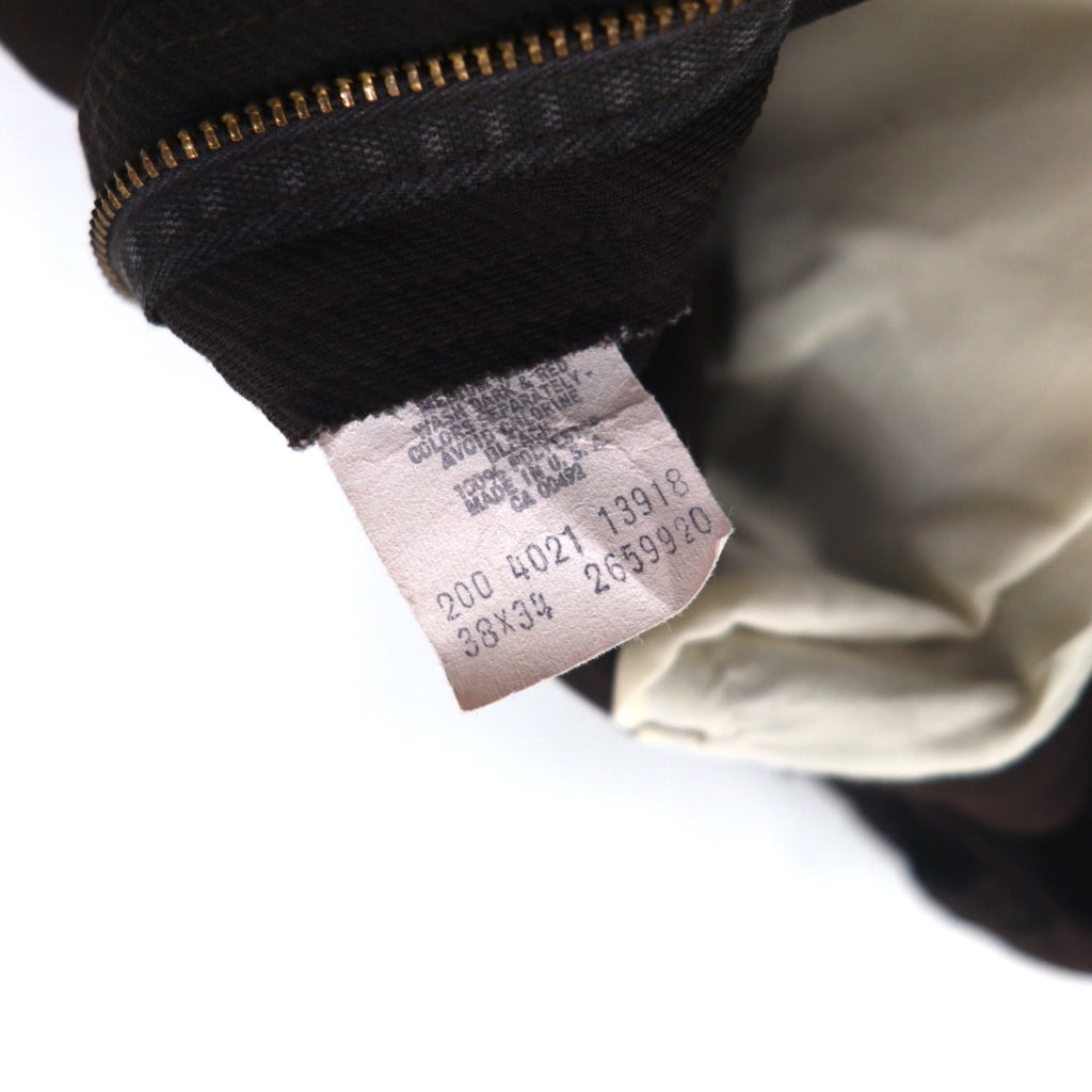 Lee 70s USA Made Flare Slacks Pants Bootcut L Brown 42 TALON Zip Polyester