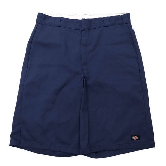 Dickies ルーズフィット ショート チノパンツ ハーフパンツ 38 ネイビー ポリエステル コットン Loose Fit