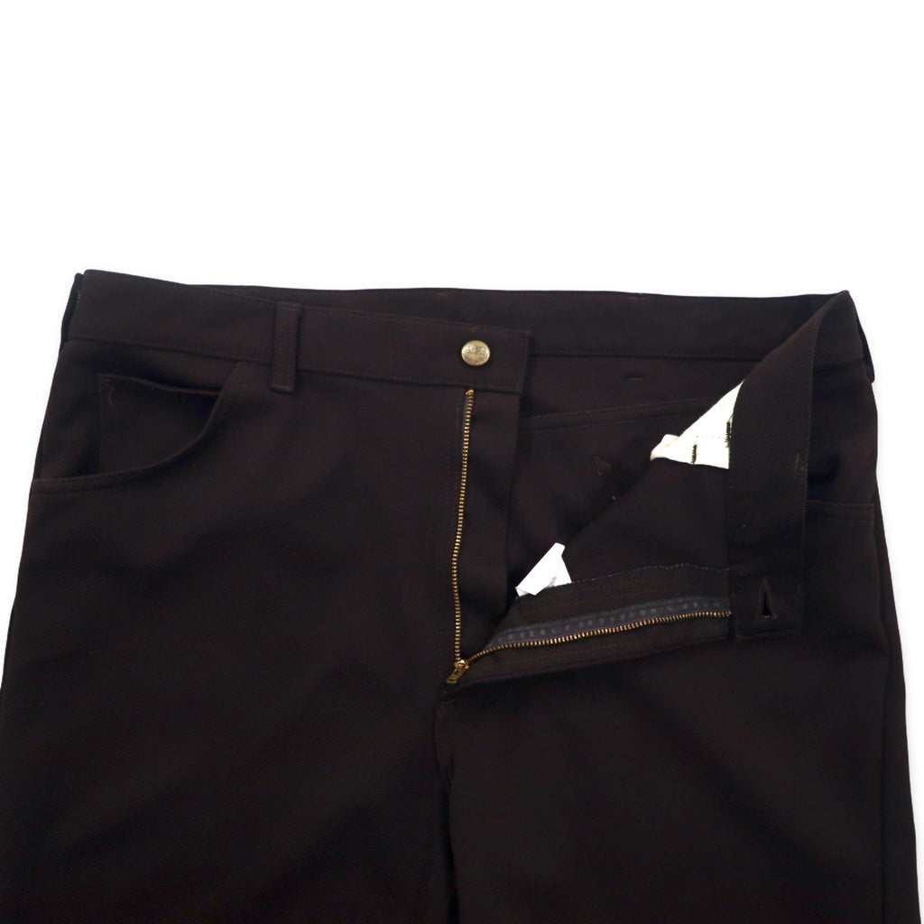 Lee 70s USA Made Flare Slacks Pants Bootcut L Brown 42 TALON Zip Polyester