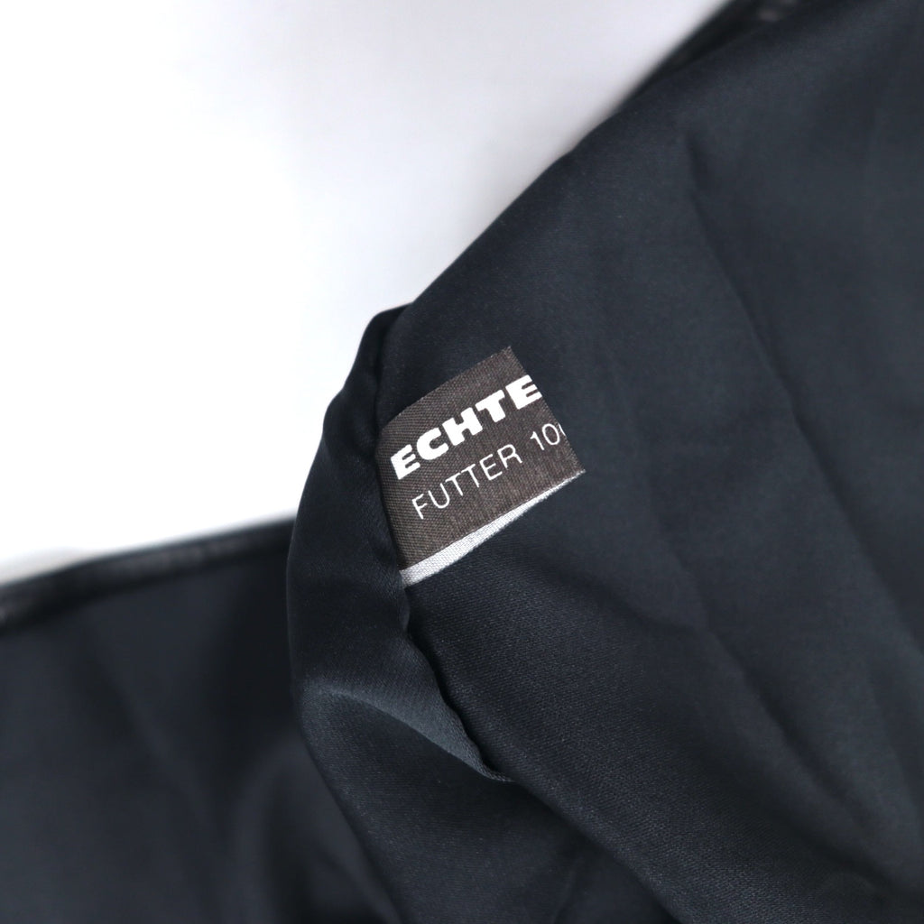 Vintage Leather Hunting Vest Utility Leather Hunting Vest L Black Zip Up