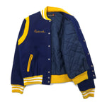 80s Fordham Varsity Jacket Award Jacket XL Navy Wool BRADWELL BAND Tiger