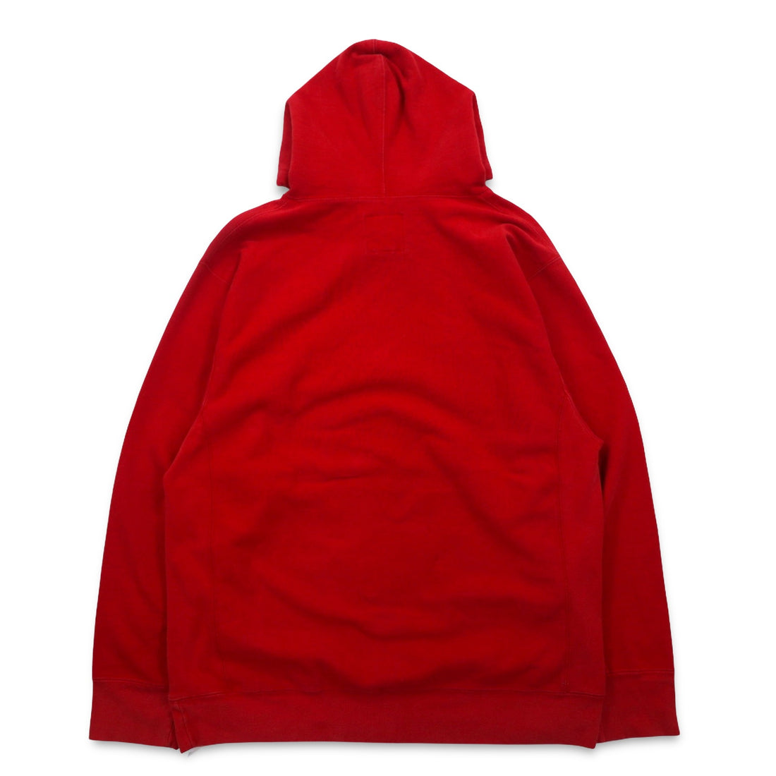 90s STEVE &amp; BARRY'S Reverse Weave Pullover Hoodie L Red College OHIO STATE Arch Logo