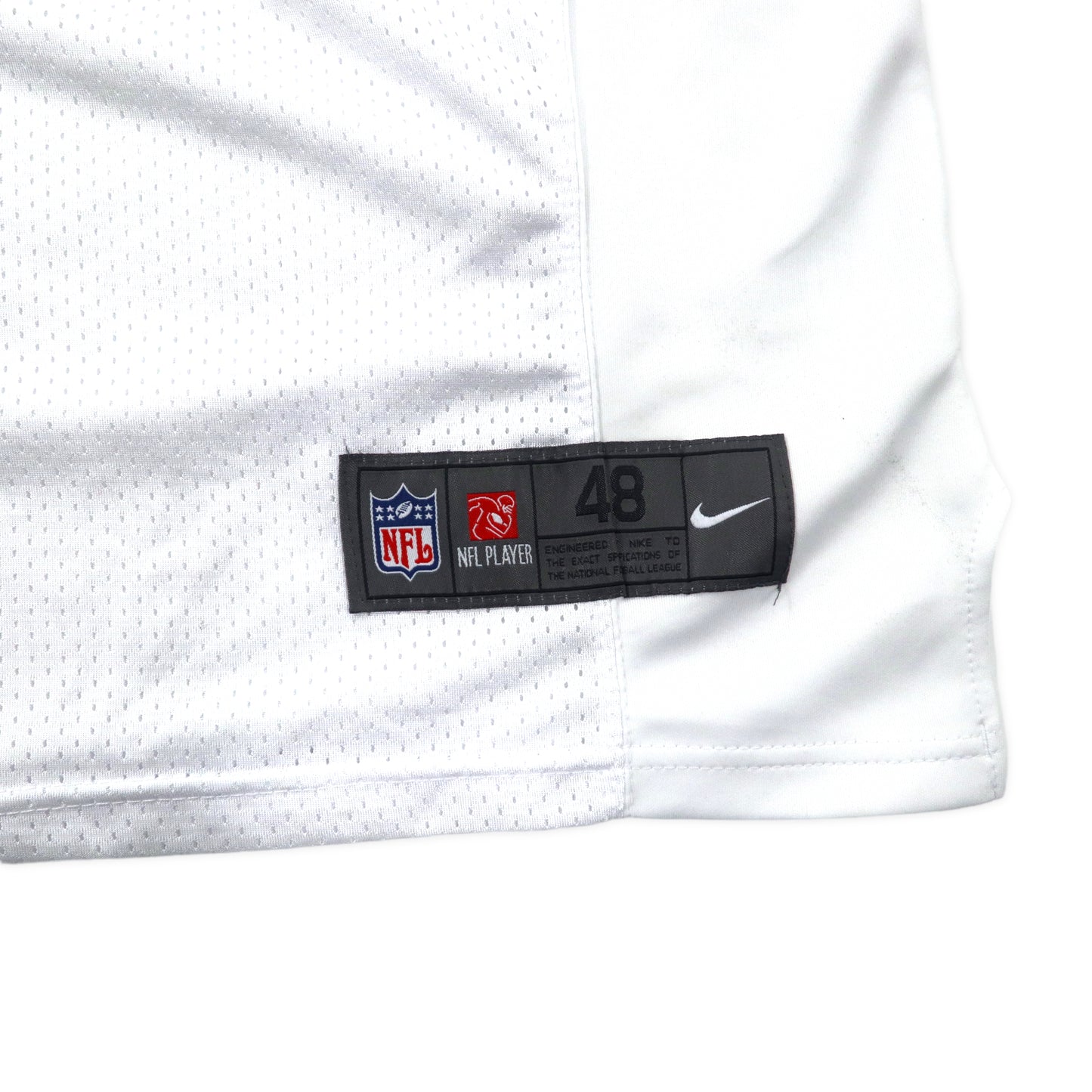 NIKE NFL ビッグサイズ ゲームシャツ 48 ホワイト ポリエステル メッシュ ナンバリング LEE ビッグサイズ