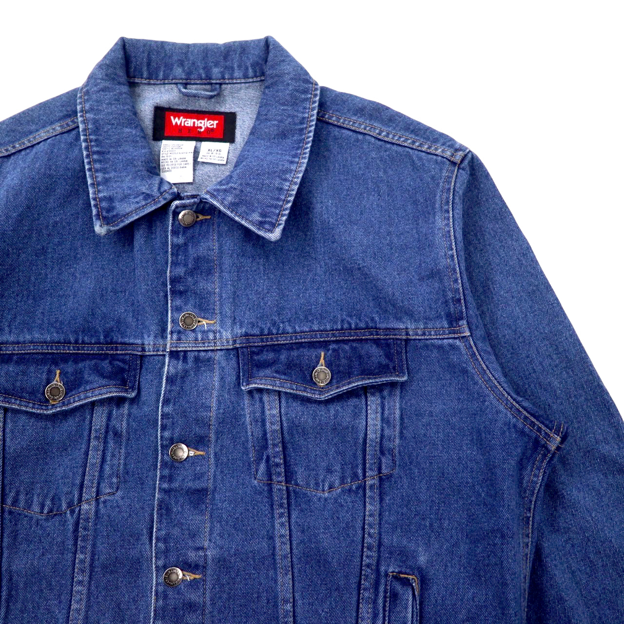 WRANGLER HERO 90s Denim Jacket G Jean XL Blue Cotton Euro Model 