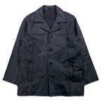 KCERO COMFORT 90s Leather Jacket Car Coat M Black Leather