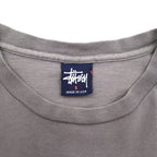 stussy 90年代 USA製 オールドステューシー シングルステッチ Tシャツ S グレー コットン 両面プリント
