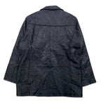 KCERO COMFORT 90s Leather Jacket Car Coat M Black Leather
