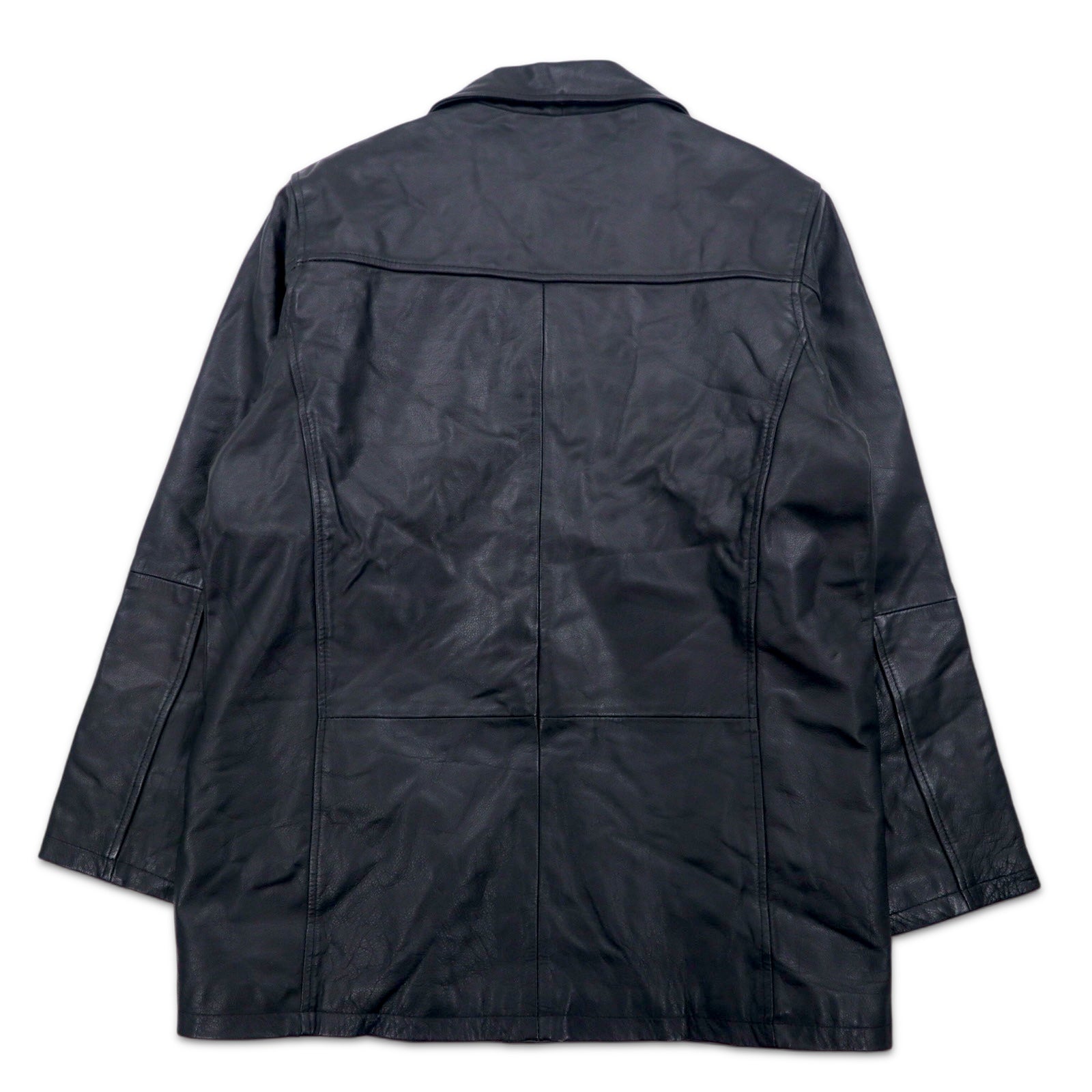 KCERO COMFORT 90s Leather Jacket Car Coat M Black Leather