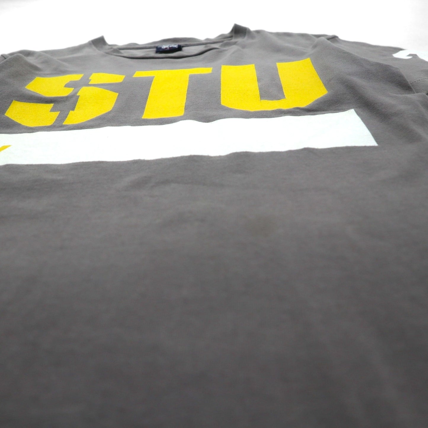Stussy 90s USA Made Old Stussy Single Stitch T-Shirt, Size Small, Gray Cotton, Double-Sided Print
