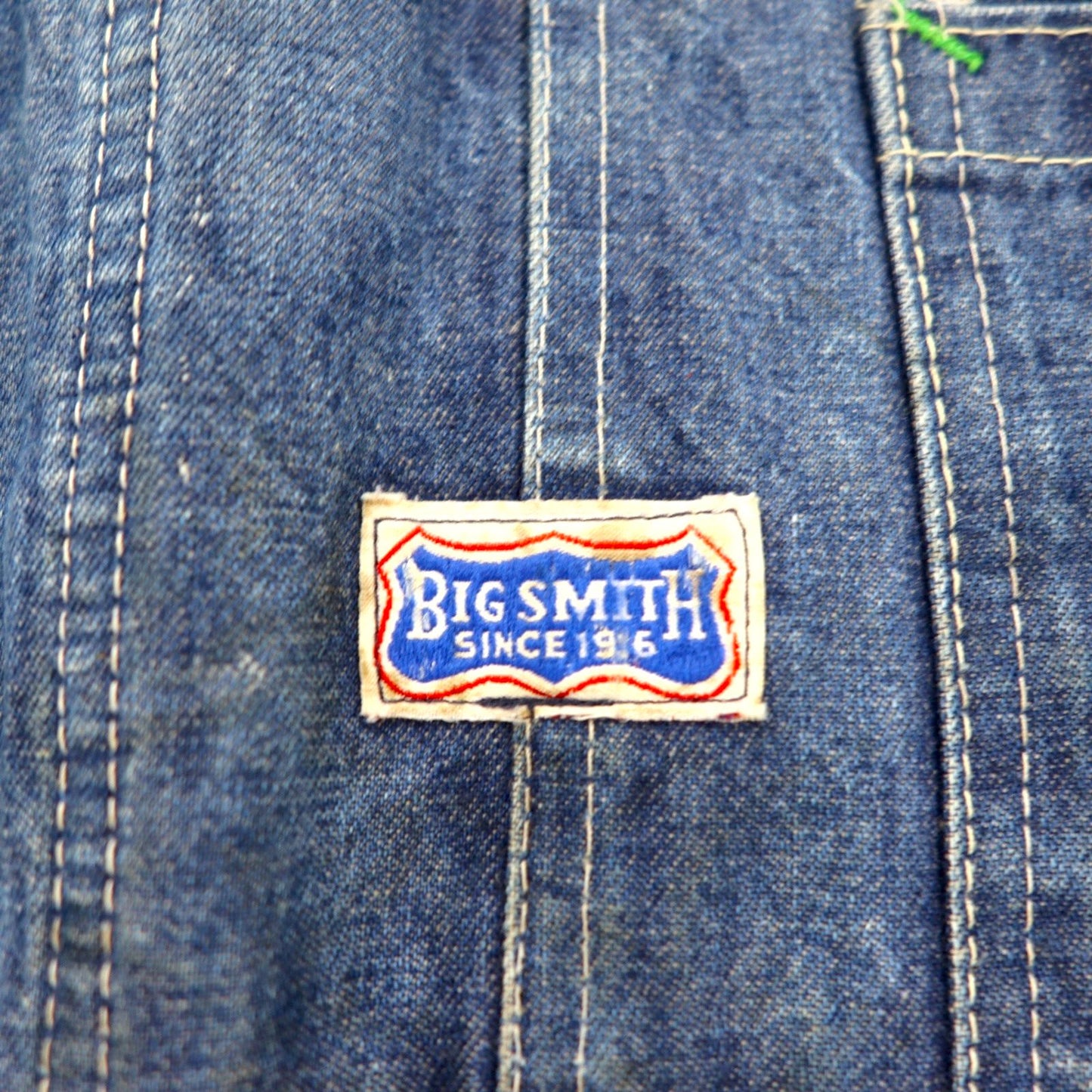 BIG SMITH 60年代 USA製 デニム オーバーオール XL インディゴ ブルー ドーナツボタン