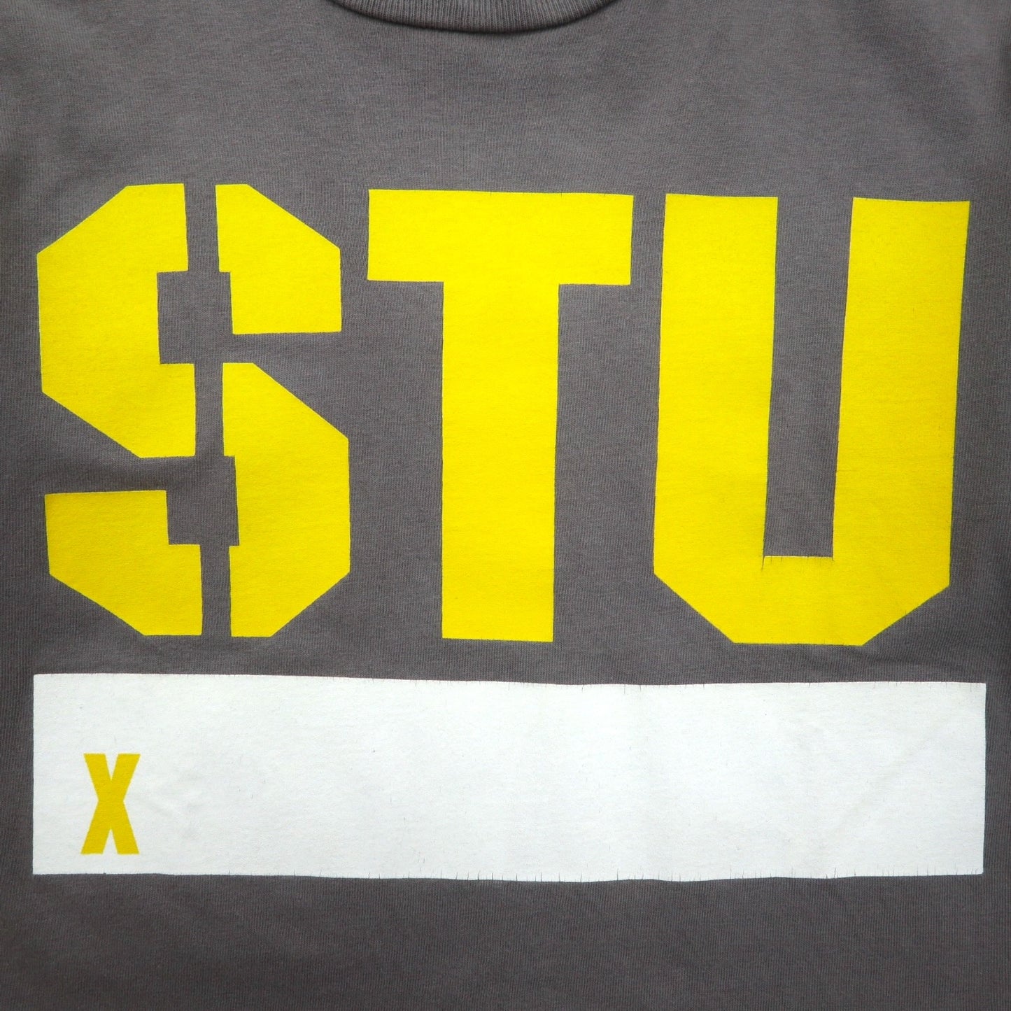 Stussy 90s USA Made Old Stussy Single Stitch T-Shirt, Size Small, Gray Cotton, Double-Sided Print