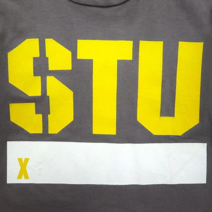 Stussy 90s USA Made Old Stussy Single Stitch T-Shirt, Size Small, Gray Cotton, Double-Sided Print