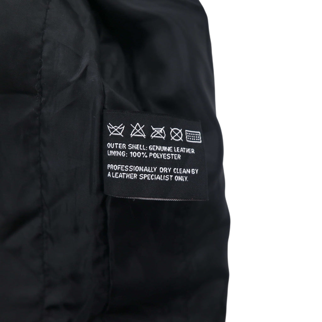 KCERO COMFORT 90s Leather Jacket Car Coat M Black Leather