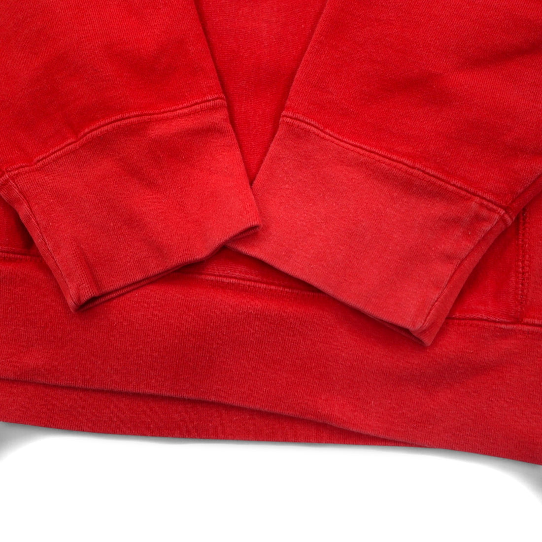 90s STEVE &amp; BARRY'S Reverse Weave Pullover Hoodie L Red College OHIO STATE Arch Logo